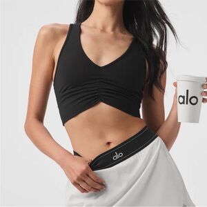 Alo yoga Wild Thing cinched  Bra in black